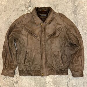 Structure Brown Leather Jacket
